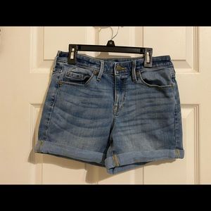 Mossimo blue Jean shorts, size 8, very good cond